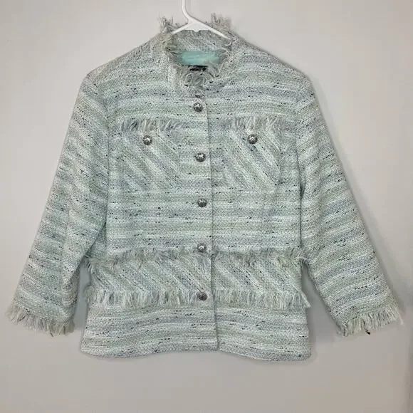 Samuel Dong Eyelash Tweed Jacket Size M - Picture 1 of 7